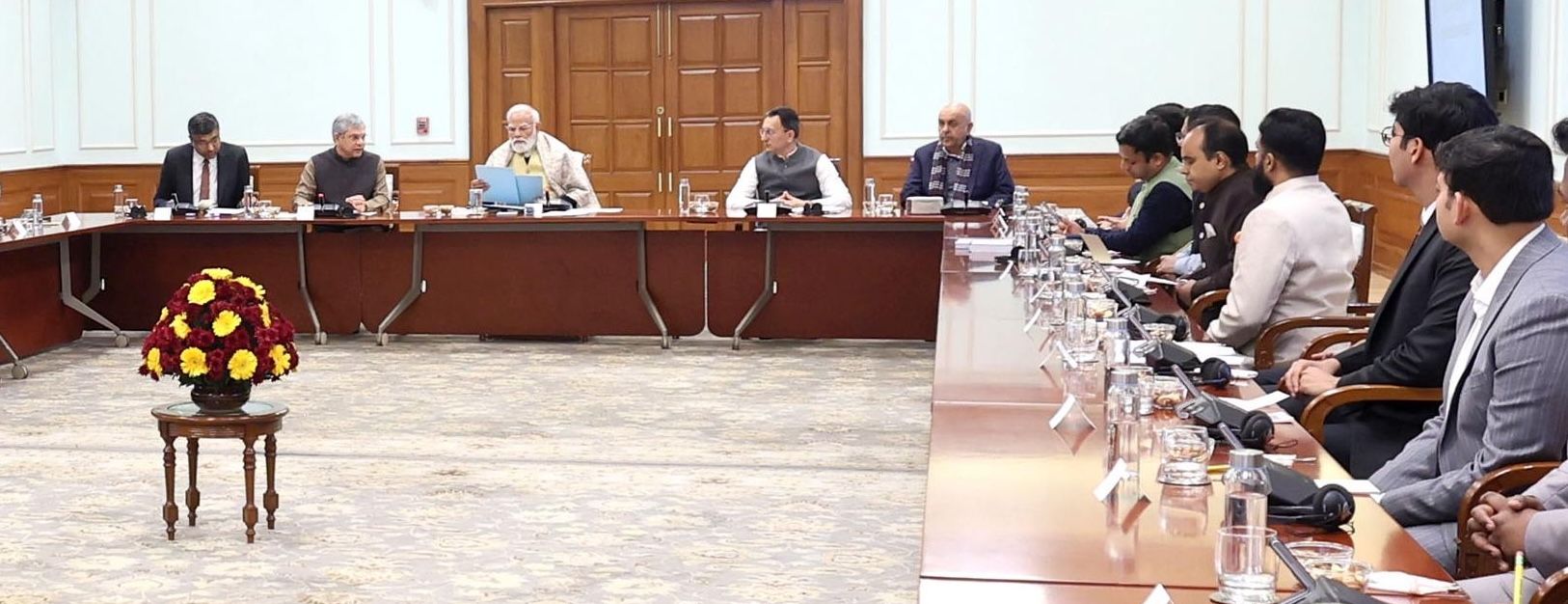 Meeting with PM Modi - Conference Room