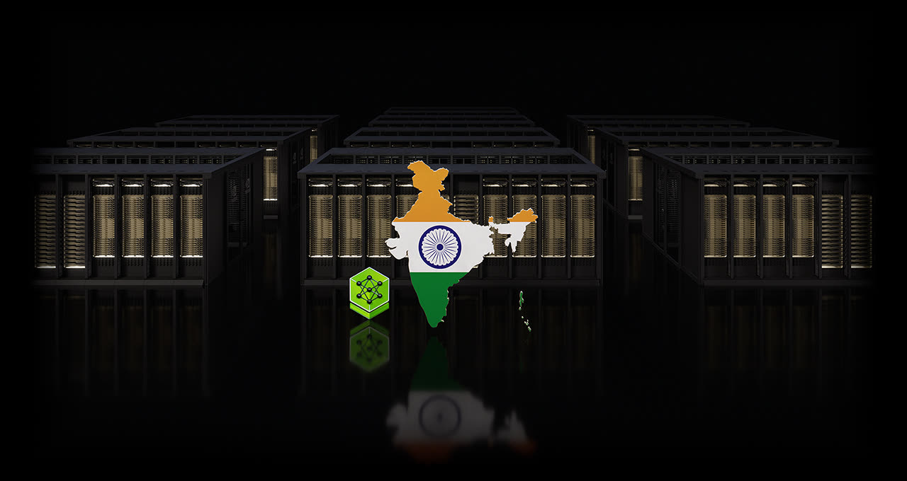 Artwork from NVIDIA's India AI Impact Summit coverage of the IndiaAI Mission