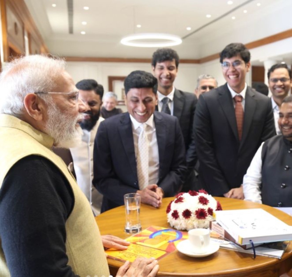 Chariot's founders with the Hon. Prime Minister Narendra Modi