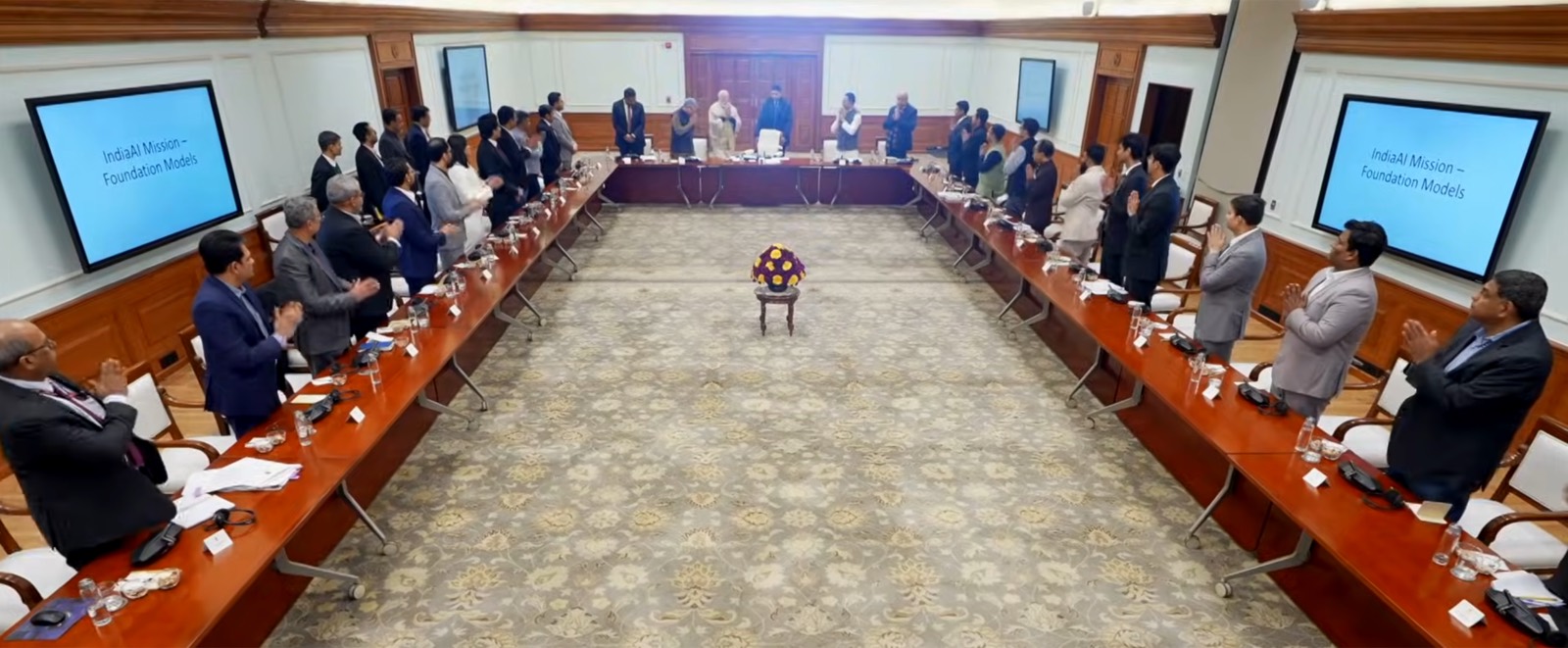Full view of the conference room during the meeting